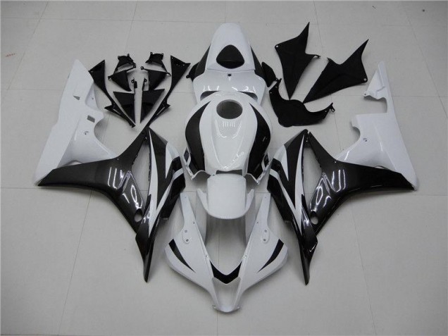 Kit Carenagem Moto CBR 600RR 09-12 - Branco Preto Kit Carenagem Moto CBR 600RR 09-12 - Branco Preto