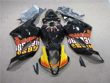 Kit Carenagem Moto CBR 600RR 09-12 - Preto Amarelo