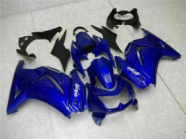 Kit Carenagem Moto EX250 08-12 - Azul Preto Branco Ninja