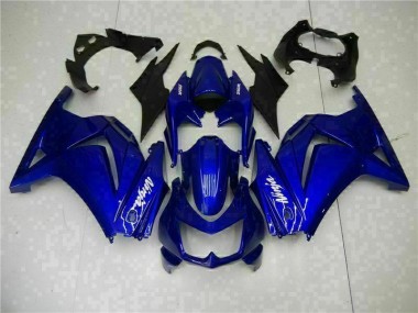 Kit Carenagem Moto EX250 08-12 - Azul Preto Branco Ninja