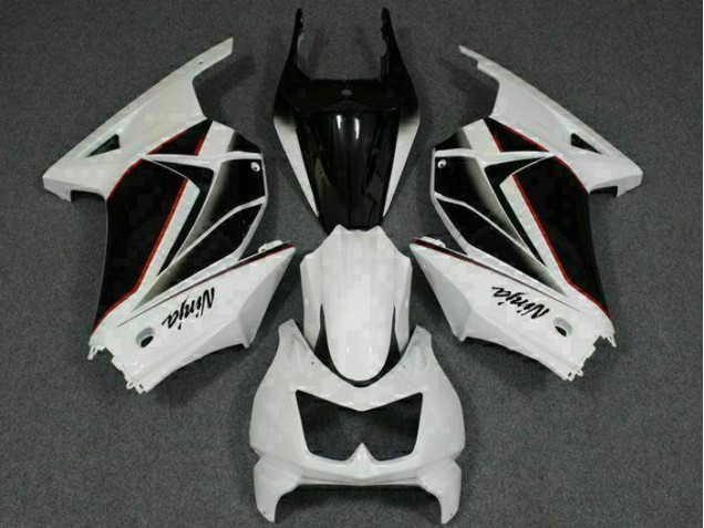 Kit Carenagem Moto EX250 08-12 - Branco Preto Ninja Kit Carenagem Moto EX250 08-12 - Branco Preto Ninja