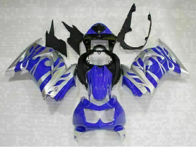 Kit Carenagem Moto EX250 08-12 - Preto Azul Kit Carenagem Moto EX250 08-12 - Preto Azul