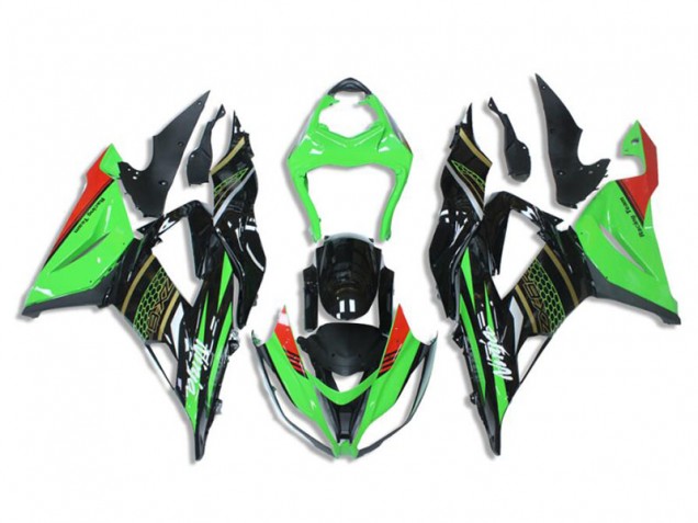 Kit Carenagem Moto EX650 17-19 - Verde Preto Kit Carenagem Moto EX650 17-19 - Verde Preto