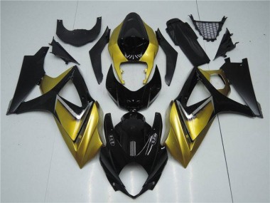 Kit Carenagem Moto GSXR 1000 K7 07-08 - Ouro Preto
