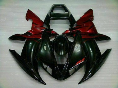 Kit Carenagem Moto R1 02-03 - Preto Vermelho