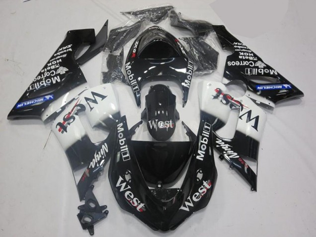 Kit Carenagem Moto ZX10R 06-07 - Branco Preto Kit Carenagem Moto ZX10R 06-07 - Branco Preto
