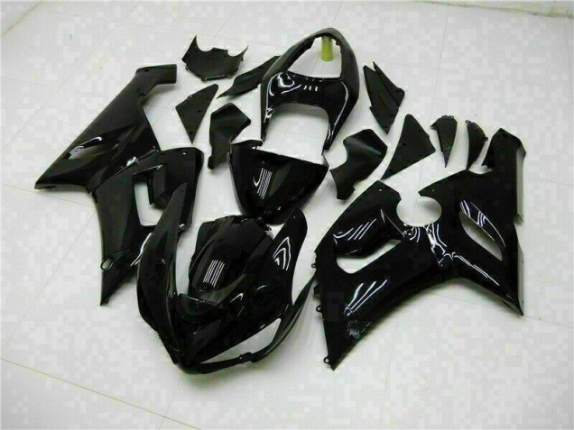 Kit Carenagem Moto ZX6R 05-06 - Preto Brilhante Kit Carenagem Moto ZX6R 05-06 - Preto Brilhante