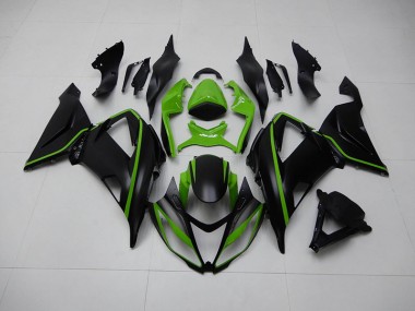 Kit Carenagem Moto ZX6R 13-18 - Preto Verde