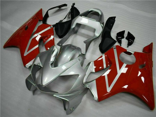 Kit Completo Carenagem Moto CBR 600 F4i 01-03 - Vermelho Prata Kit Completo Carenagem Moto CBR 600 F4i 01-03 - Vermelho Prata