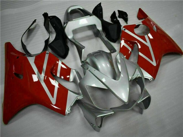 Kit Completo Carenagem Moto CBR 600 F4i 01-03 - Vermelho Prata Kit Completo Carenagem Moto CBR 600 F4i 01-03 - Vermelho Prata