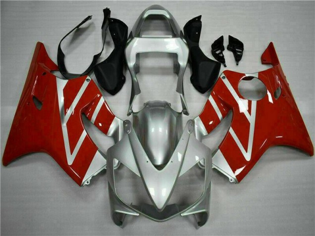 Kit Completo Carenagem Moto CBR 600 F4i 01-03 - Vermelho Prata Kit Completo Carenagem Moto CBR 600 F4i 01-03 - Vermelho Prata