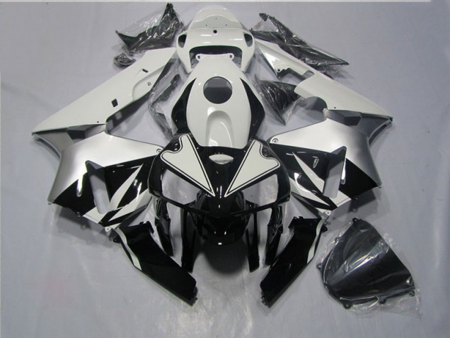 Kit Completo Carenagem Moto CBR 600RR 05-06 - Preto Branco