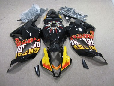 Kit Completo Carenagem Moto CBR 600RR 09-12 - Preto Amarelo