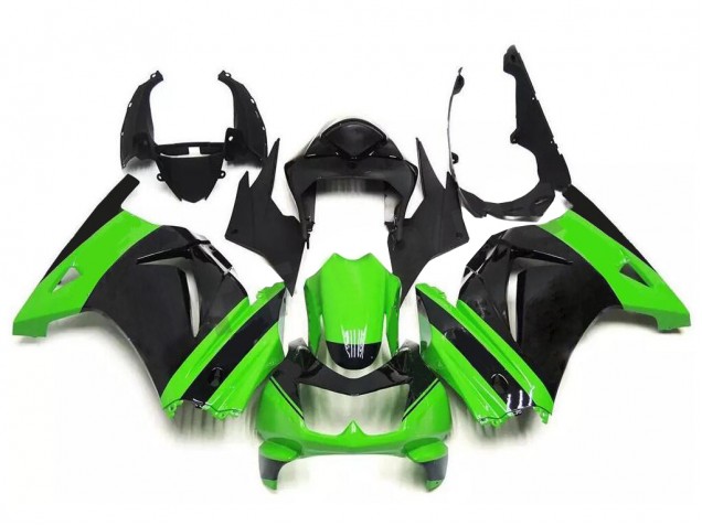 Kit Completo Carenagem Moto EX250 08-12 - Verde Preto Kit Completo Carenagem Moto EX250 08-12 - Verde Preto