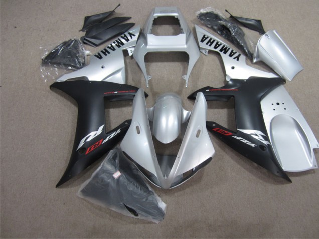 Kit Completo Carenagem Moto R1 02-03 - Preto Prata