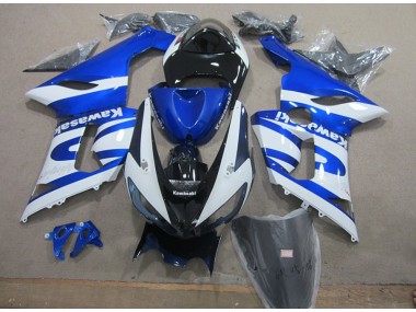 Kit Completo Carenagem Moto ZX6R 05-06 - Azul Branco