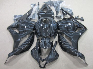 Kits Carenagem Moto CBR 600RR 09-12 - Preto Prata Chama