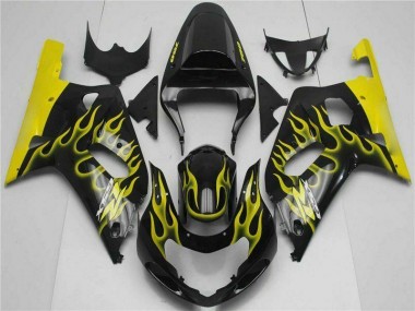 Kits Carenagem Moto GSXR 600 / 750 K1 K2 K3 01-03 - Preto