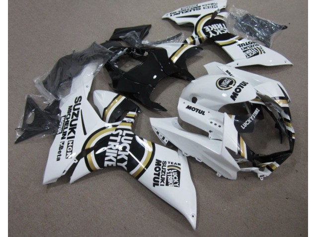 Kits Carenagem Moto GSXR 600 K11 11-21 - Branco Lucky Strike Preto Motul Kits Carenagem Moto GSXR 600 K11 11-21 - Branco Lucky Strike Preto Motul