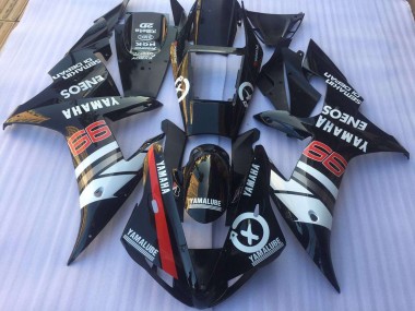 Kits Carenagem Moto R1 02-03 - Preto Branco