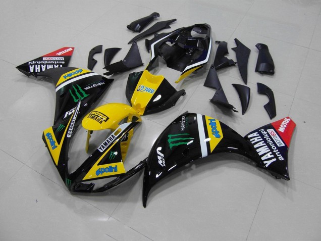 Kits Carenagem Moto R1 09-11 - Amarelo Preto Monster