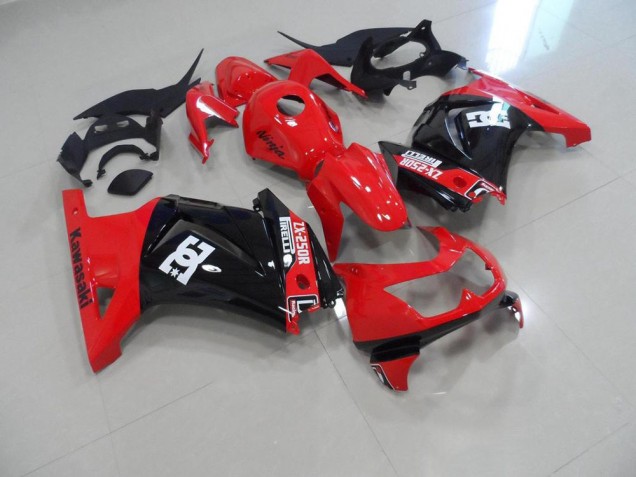 Kits Carenagem Moto ZX 250R 08-12 - Vermelho Preto Kits Carenagem Moto ZX 250R 08-12 - Vermelho Preto