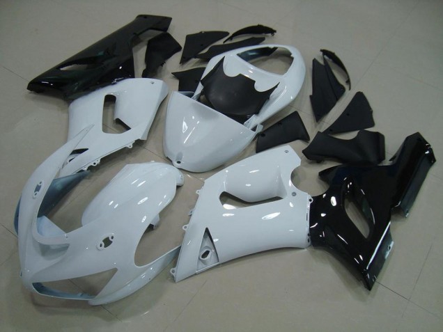 Kits Carenagem Moto ZX6R 05-06 - Branco Preto Kits Carenagem Moto ZX6R 05-06 - Branco Preto
