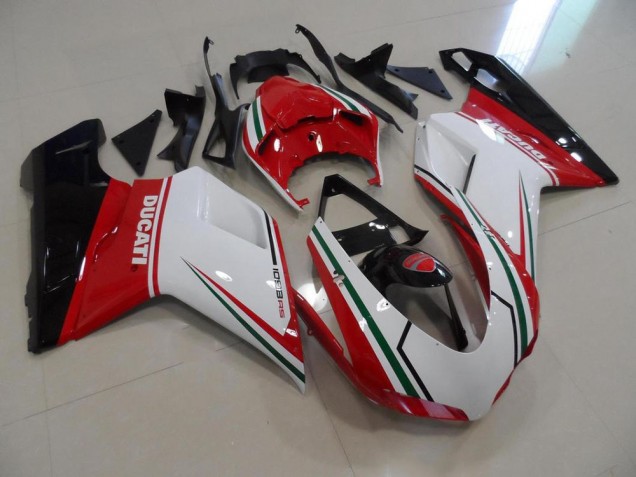 Kits Completo Carenagem Moto Ducati 848 1098 1198 07-14 - Vermelho Branco Kits Completo Carenagem Moto Ducati 848 1098 1198 07-14 - Vermelho Branco