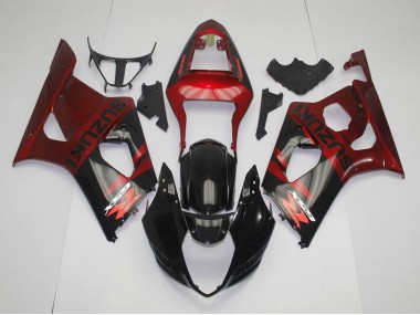 Kits Completo Carenagem Moto GSXR 1000 K3 03-04 - Preto Vermelho