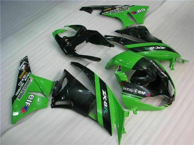 Kits Completo Carenagem Moto ZX6R 09-12 - Preto Verde Kits Completo Carenagem Moto ZX6R 09-12 - Preto Verde