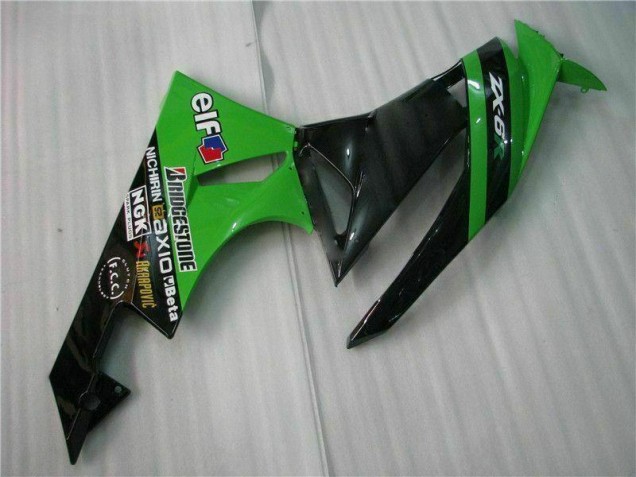 Kits Completo Carenagem Moto ZX6R 09-12 - Preto Verde Kits Completo Carenagem Moto ZX6R 09-12 - Preto Verde