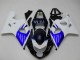 Carenagem Moto Suzuki GSXR 600/750 2004-2005 - Branco Azul Preto
