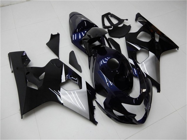 Carenagens Moto Suzuki GSXR 600/750 2004-2005 - Preto Brilhante Prata Azul