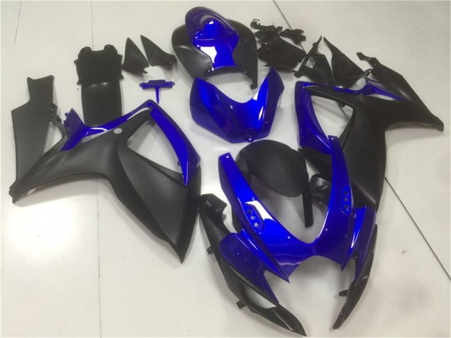 Carenagens Moto Suzuki GSXR 600/750 2006-2007 - Azul Preto Fosco