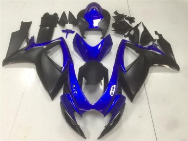 Carenagens Moto Suzuki GSXR 600/750 2006-2007 - Azul Preto Fosco
