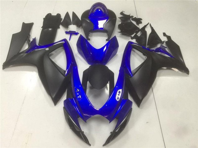 Carenagens Moto Suzuki GSXR 600/750 2006-2007 - Azul Preto Fosco