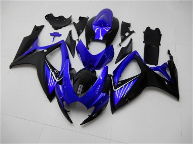 Carenagens Moto Suzuki GSXR 600/750 2006-2007 - Azul Preto Brilhante
