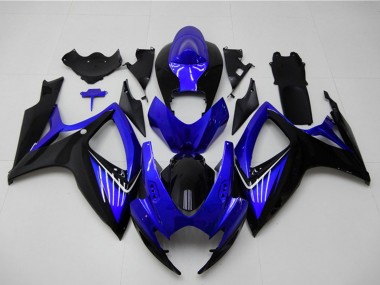 Carenagens Moto Suzuki GSXR 600/750 2006-2007 - Azul Preto Brilhante