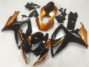 Carenagens Moto Suzuki GSXR 600/750 2006-2007 - Laranja Preto Brilhante