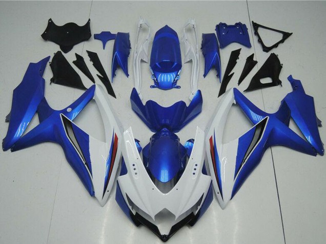 Carenagens Moto Suzuki GSXR 600/750 2008-2010 - Branco Azul