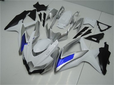 Carenagens Moto Suzuki GSXR 600/750 2008-2010 - Prata Branco Azul Preto