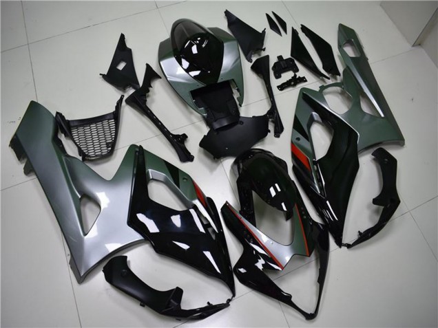 Carenagem Moto Suzuki GSXR 1000 2005-2006 - Preto Brilhante Prata