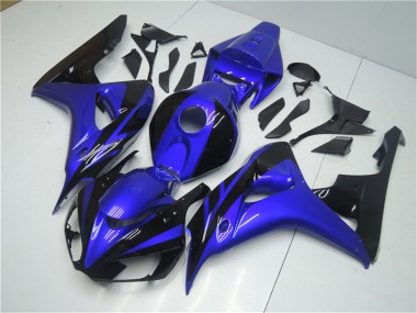 Kits Carenagem Moto Honda CBR1000RR 2006-2007 - Azul Preto Brilhante
