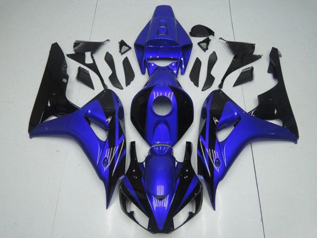 Kits Carenagem Moto Honda CBR1000RR 2006-2007 - Azul Preto Brilhante