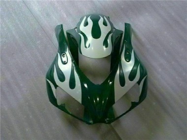 Carenagens Moto Honda CBR1000RR 2006-2007 - Branco Verde Chama