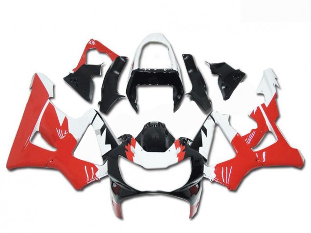 Carenagens Moto Honda CBR900RR 929RR 2000-2001 - Branco Vermelho Preto Brilhante