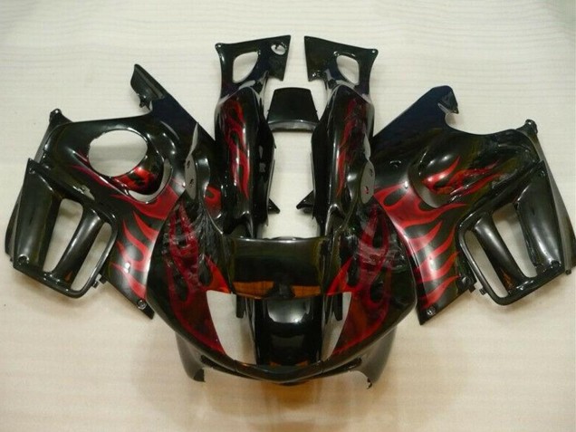 Carenagens Moto Honda CBR600 F3 1995-1996 - Preto Brilhante Vermelho Chama