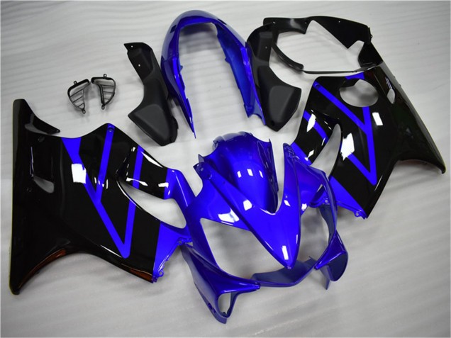 Kits Carenagem Moto Honda CBR600 F4i 2004-2007 - Azul Preto Brilhante