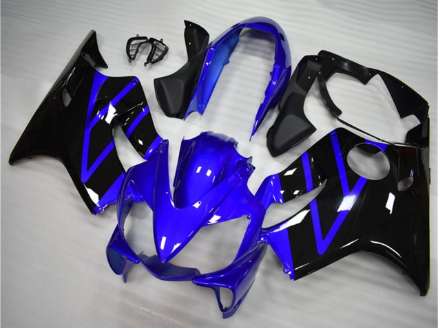 Kits Carenagem Moto Honda CBR600 F4i 2004-2007 - Azul Preto Brilhante