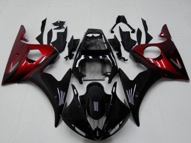 Kits Carenagem Moto Yamaha YZF R6 2003-2004 - Preto Brilhante Vermelho
